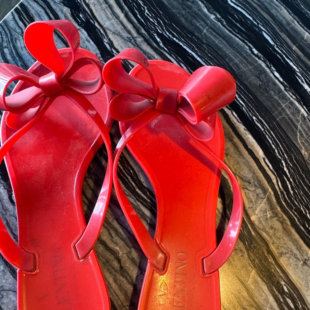 Valentino Red Bow Sandals